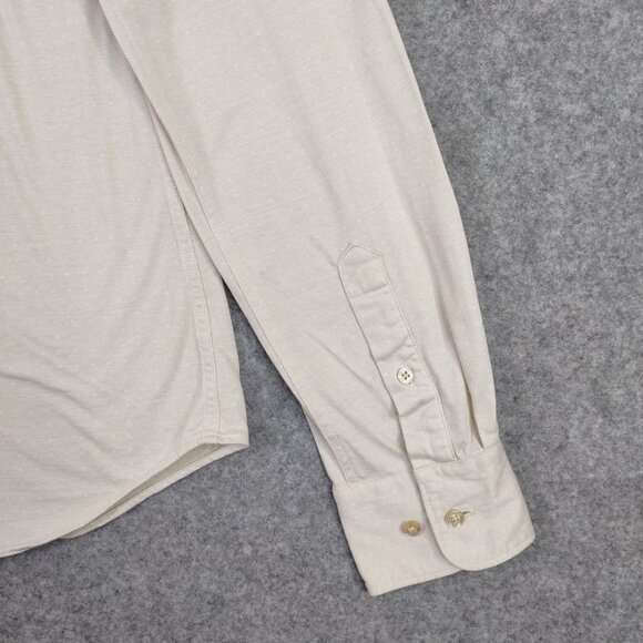 Scotch And Soda Shirt Men's Sz S Ivory Slim Fit Occasion Button Down All Cotton - Picture 10 of 16